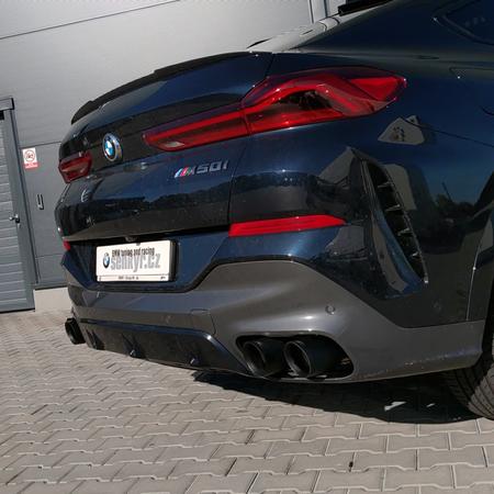 BMW X6 M 50i a instalace koncového dílu výfuku...