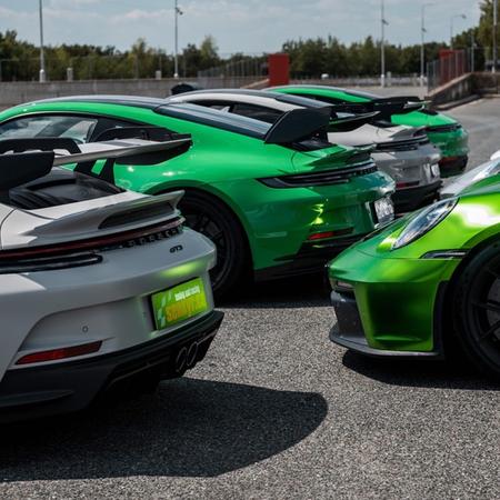 Porsche 992 corner” na trackday akci Šenkýř Motorsport v Brně...